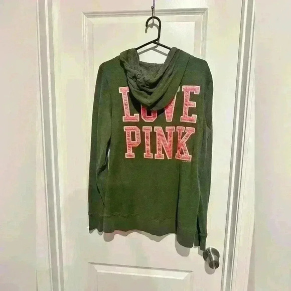 Size Medium Victoria Secrets Pink Hoodie Sweatshirt - Picture 4 of 4